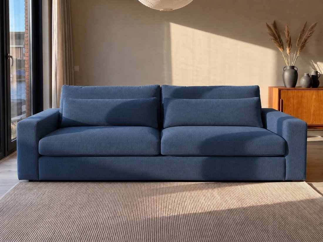 Terheijden 3 Zits Bank in blauw – kleurimpressie – A-meubel