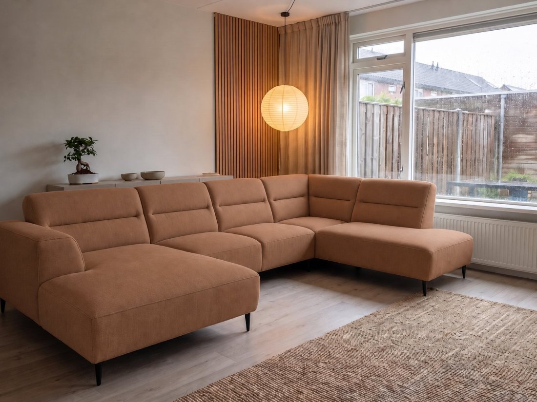 U-Bank Bloemendaal in cognac – kleurimpressie – A-meubel