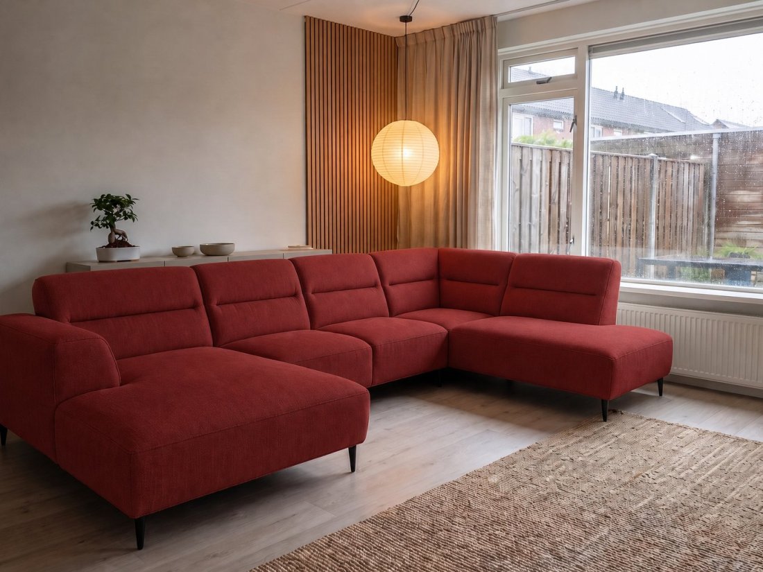 U-Bank Bloemendaal in rood – kleurimpressie – A-meubel