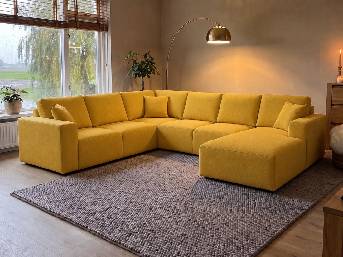 U-Bank Marle in geel – kleurimpressie – A-meubel