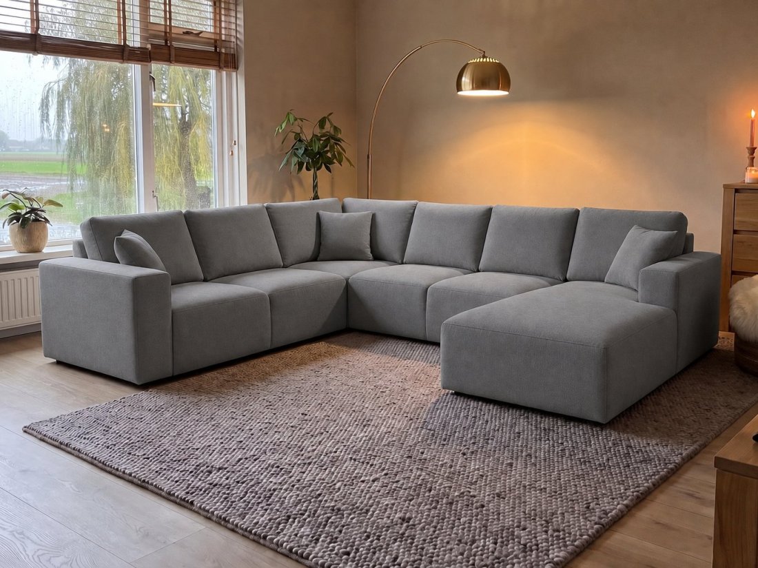 U-Bank Marle in grijs – kleurimpressie – A-meubel