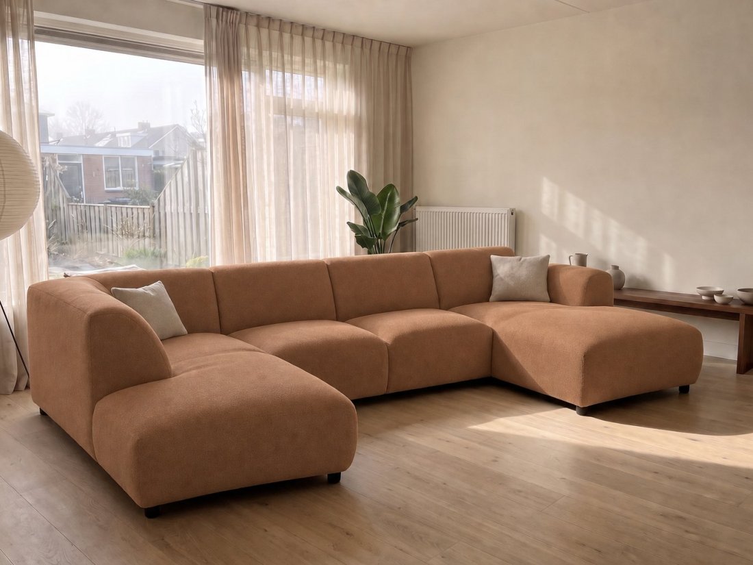 U-Bank Rotterdam in cognac – kleurimpressie – A-meubel