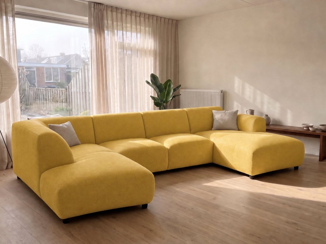 U-Bank Rotterdam in geel – kleurimpressie – A-meubel
