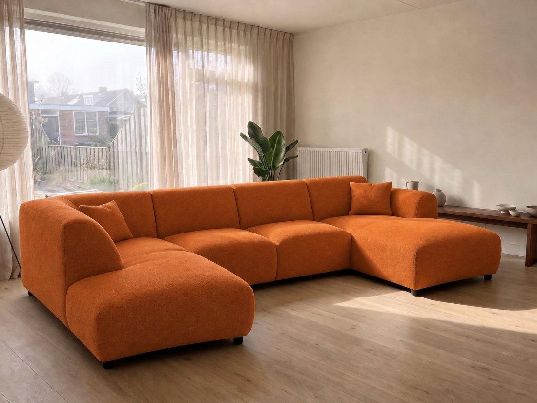 U-Bank Rotterdam in oranje – kleurimpressie – A-meubel