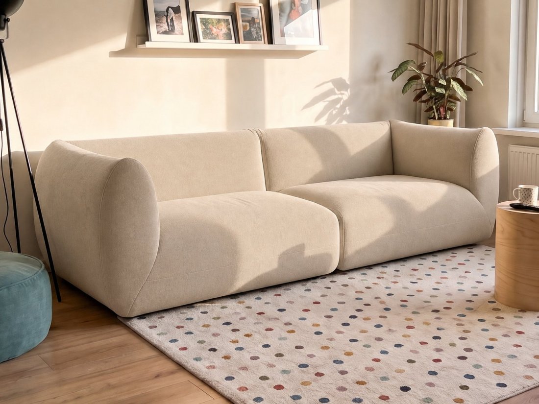Veendam 3 Zits in beige – kleurimpressie – A-meubel