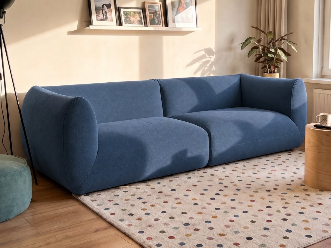Veendam 3 Zits in blauw – kleurimpressie – A-meubel
