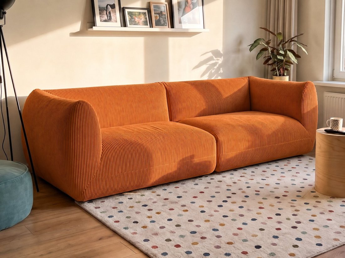 Veendam 3 Zits in oranje – kleurimpressie – A-meubel