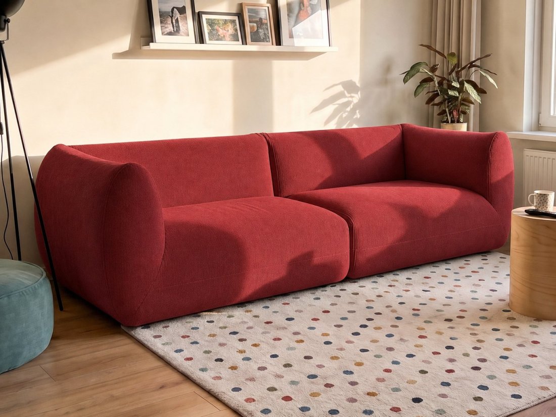 Veendam 3 Zits in rood – kleurimpressie – A-meubel