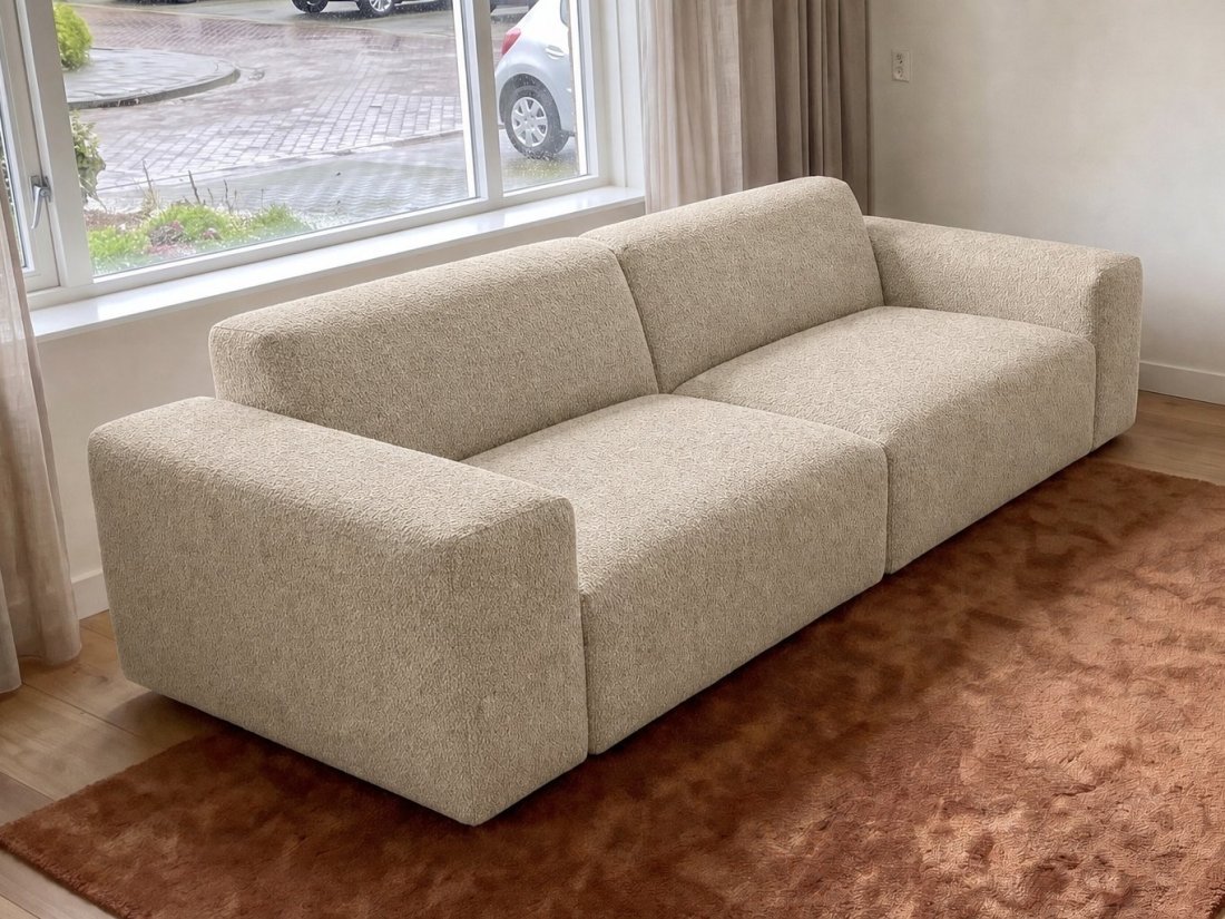 Veenendaal 3 Zits Bank in beige – A-meubel