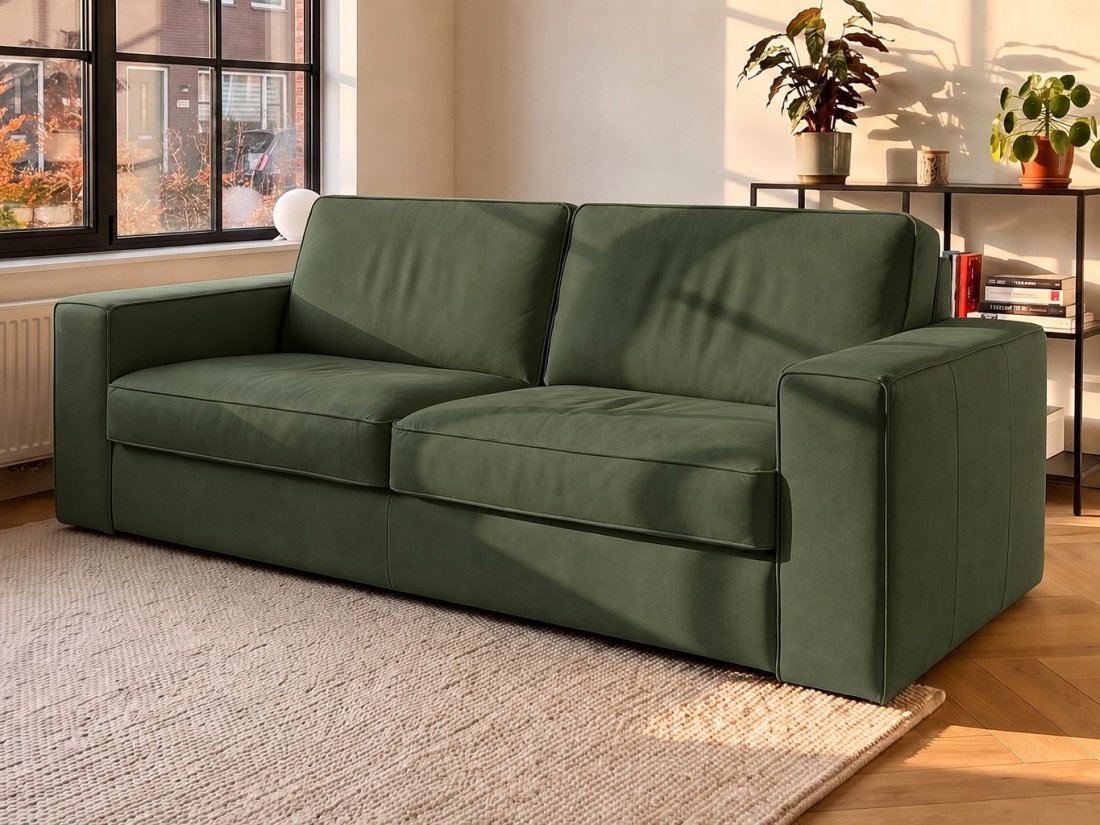 Veneto 2.5 Zits (Small Arm 17cm) in groen – kleurimpressie – A-meubel