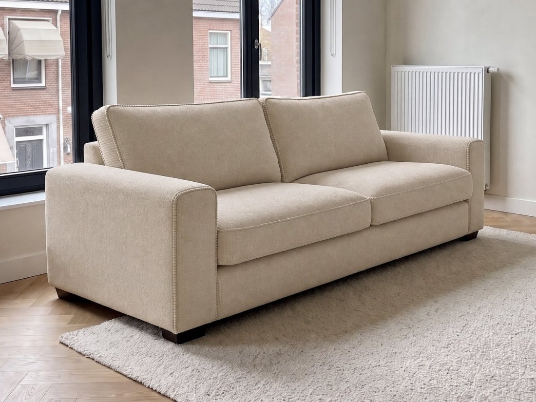 Venlo 2.5 Zits Bank in beige – kleurimpressie – A-meubel