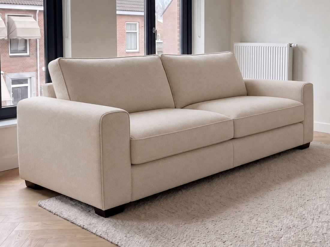 Venlo 3 Zits Bank in beige – kleurimpressie – A-meubel