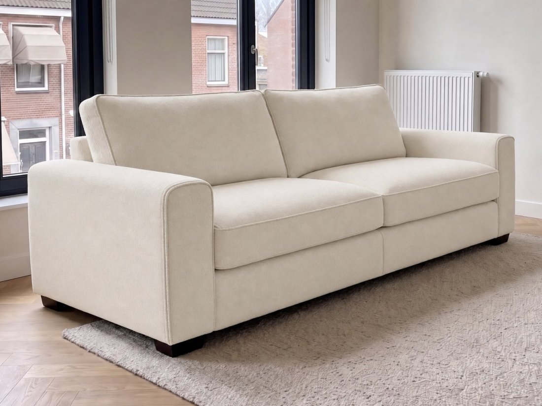 Venlo 3 Zits Bank in creme – kleurimpressie – A-meubel