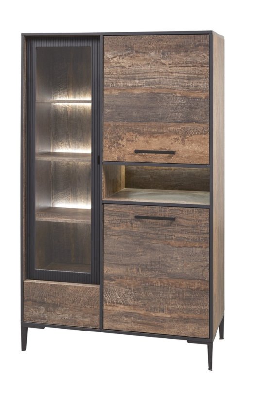 Pieterburen V1 Vitrinekast 106cm – foto 3 – A-meubel