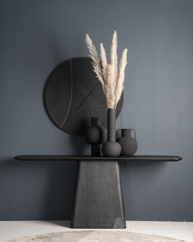 Wandtafel Aron - Zwart - 95768 180cm – foto 6 – A-meubel