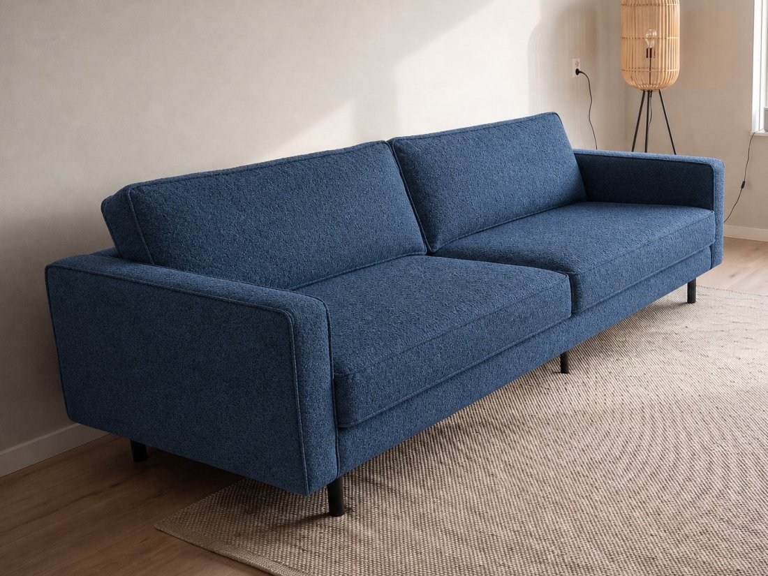 Westervoort 3 Zits in blauw – kleurimpressie – A-meubel