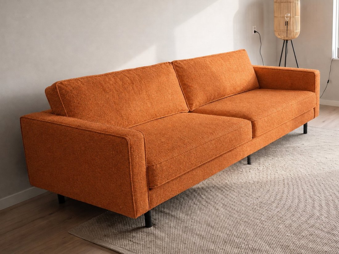 Westervoort 3 Zits in oranje – kleurimpressie – A-meubel