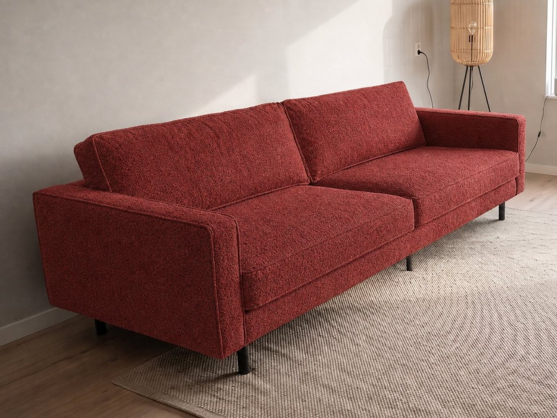 Westervoort 3 Zits in rood – kleurimpressie – A-meubel
