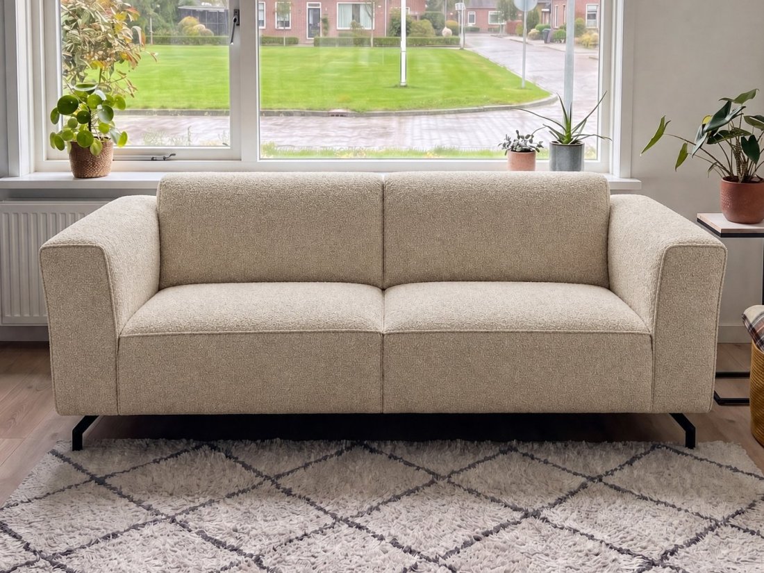 Wolvega 2.5 Zits Bank in beige – kleurimpressie – A-meubel