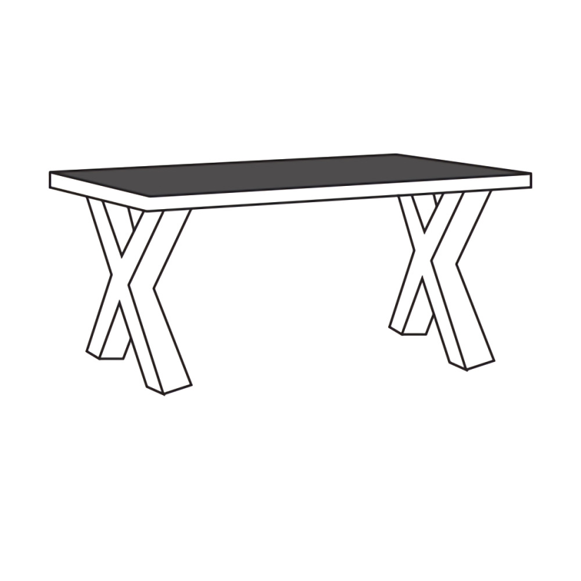 Lageland Eettafel-XM 164cm – foto 2 – A-meubel