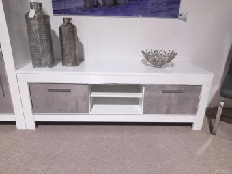 TV meubel Groot Marknesse Wit/Marmer 207cm