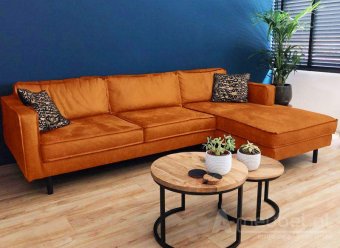 Cognac loungebank Westervoort 233cm – A-meubel