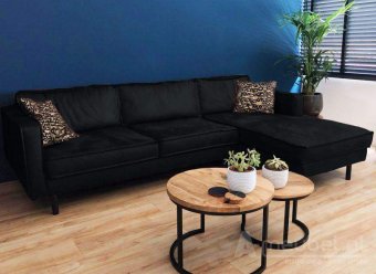 Zwarte loungebank Westervoort 233cm – A-meubel