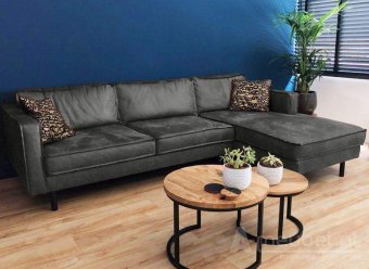 Antraciet loungebank Westervoort 233cm – A-meubel