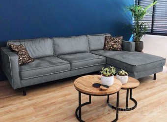 Grijze loungebank Westervoort 233cm – A-meubel