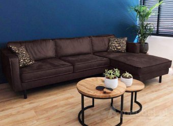 Bruine loungebank Westervoort 233cm – A-meubel