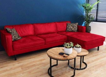 Rode loungebank Westervoort 233cm – A-meubel