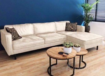 Creme loungebank Westervoort 233cm – A-meubel