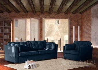 Blauwe bankstel Dordrecht 200cm – A-meubel