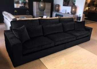 Zwarte bank XL Terheijden 312cm – A-meubel