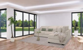 Creme hoekbank Almere 292cm – A-meubel