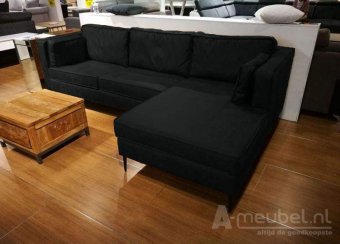 Zwarte loungebank Borne 233cm – A-meubel