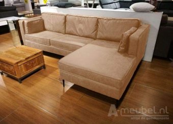 Beige loungebank Borne 233cm – A-meubel