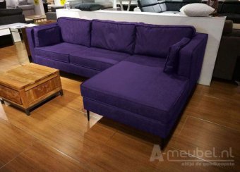 Paarse loungebank Borne 223cm – A-meubel
