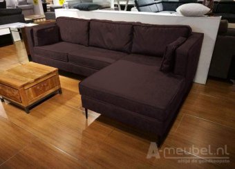 Bruine loungebank Borne 223cm – A-meubel
