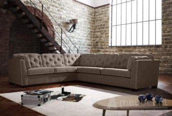 Beige hoekbankstel Dordrecht 275cm – A-meubel
