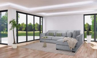 Grijze hoekbank Almere 292cm – A-meubel