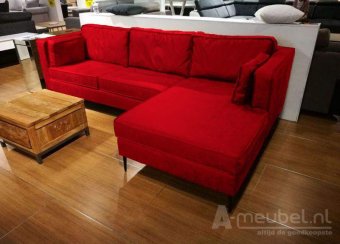 Rode loungebank Borne 233cm – A-meubel
