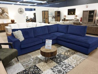 Blauwe hoekbank Follega 166cm – A-meubel