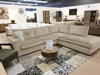 Beige hoekbank Follega 251cm – A-meubel