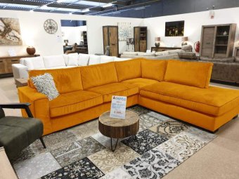 Gele hoekbank Follega 166cm – A-meubel