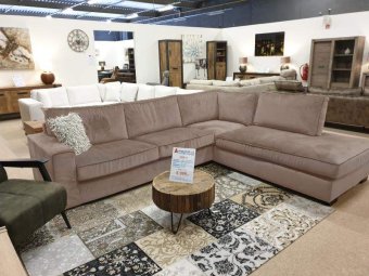 Taupe hoekbank Follega 166cm – A-meubel