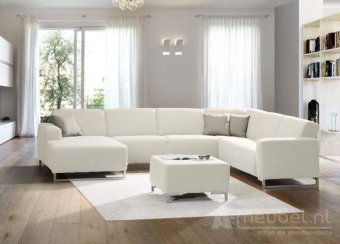 Witte u-bankstel Kerkdriel 221cm – A-meubel