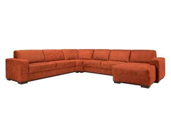 Cognac hoekbankstel Malden 231cm – A-meubel
