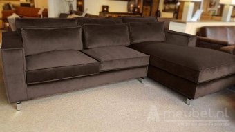 Taupe loungebank Indijk 199cm – A-meubel