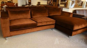 Cognac loungebank Indijk 292cm – A-meubel
